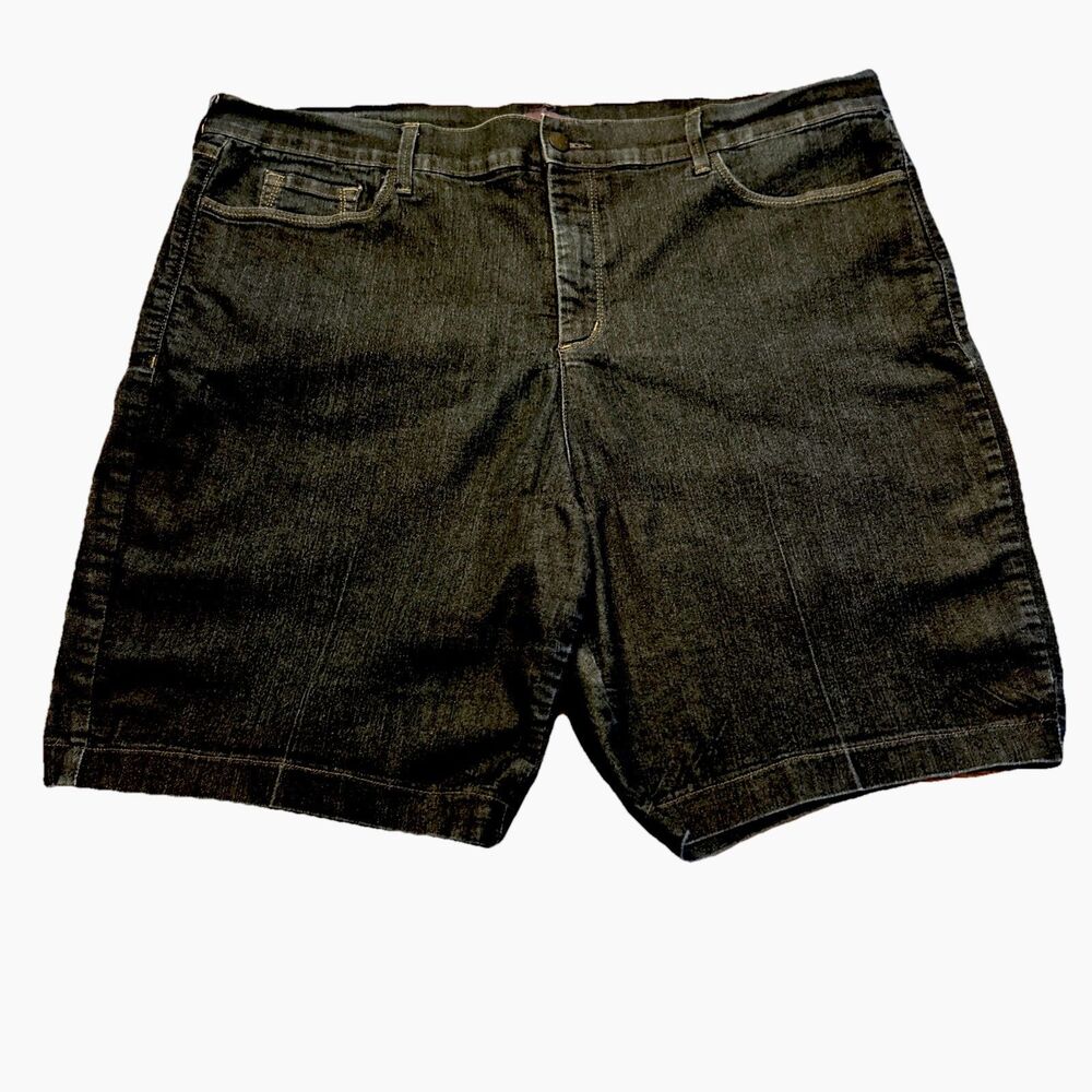 NYDJ Dark Denim Shorts Sz 22W Lift Tuck Technology Stretch 5 Pocket